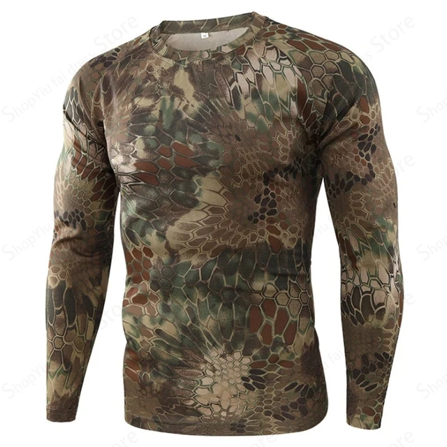 Outdoor Hunting Prints - Mens Camo Long Sleeve T Shirt