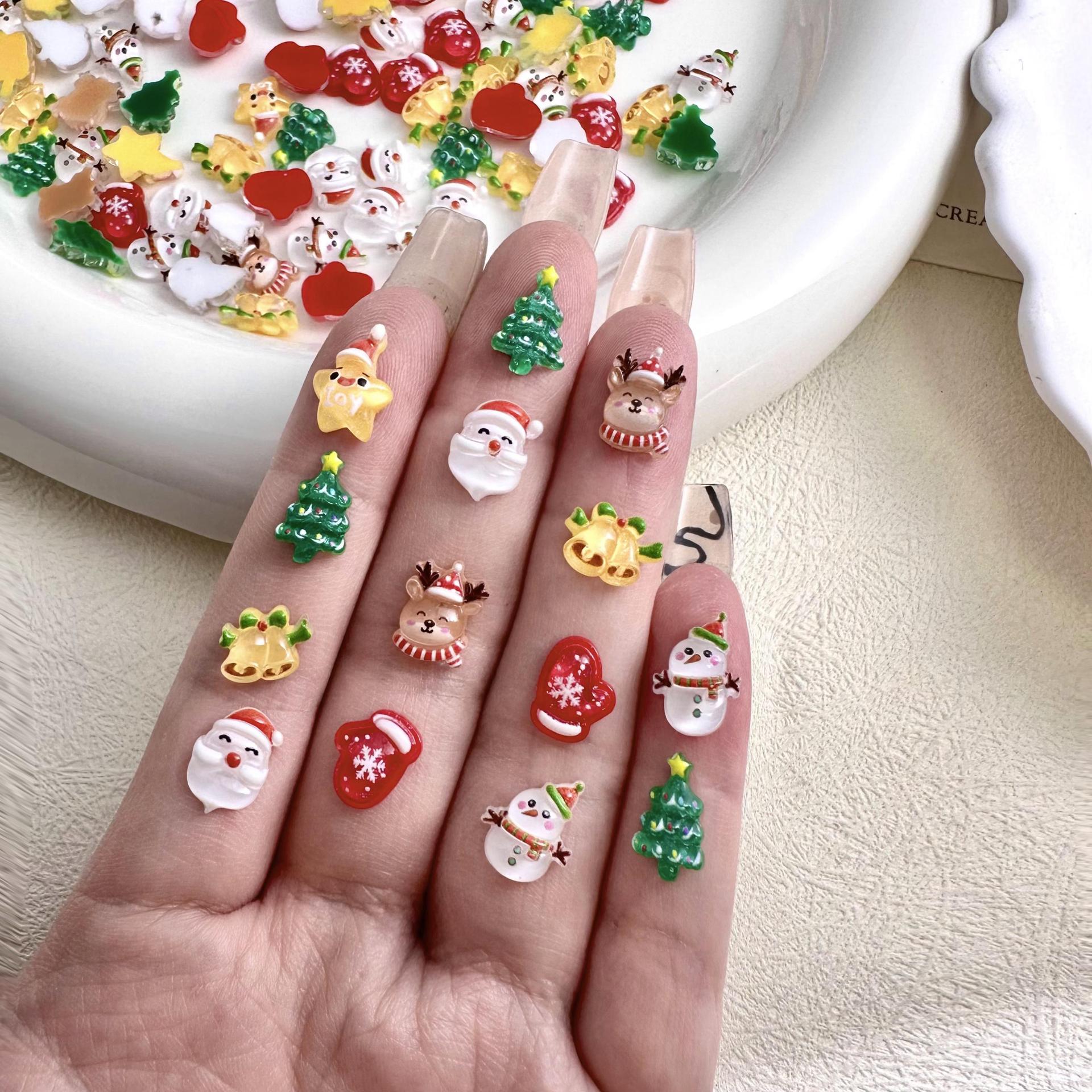 10Pcs Christmas Cartoon Nails  - Elk Bugle Call review and price